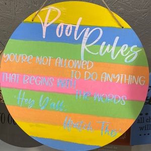 Hand crafted wooden sign